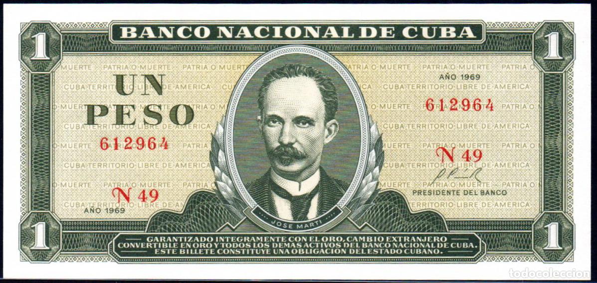 Billetes extranjeros: CUBA - 1 PESO 1969 - S/C - Foto 1