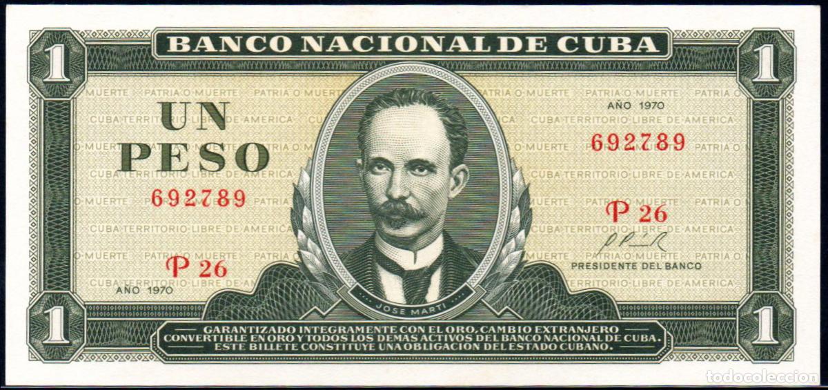 Billetes extranjeros: CUBA - 1 PESO 1970 - S/C - Foto 1
