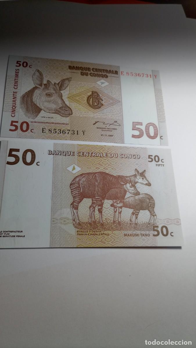 Billetes extranjeros: CONGO - 50 CENTIMES 1997 - P84 - Foto 1