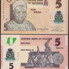 Billetes extranjeros: NIGERIA. 5 NAIRA 2021. S/C. POLIMERO.