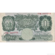 Billetes extranjeros: [#194937] BILLETE, 1 POUND, GRAN BRETAÑA, KM:369A, MBC