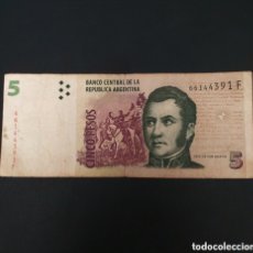Billetes extranjeros: ARGENTINA 5 PESOS