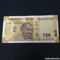 Billetes extranjeros: INDIA 20 RUPEES 2020