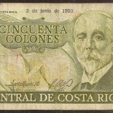 Billetes extranjeros: COSTA RICA. 50 COLONES 2.6.1993