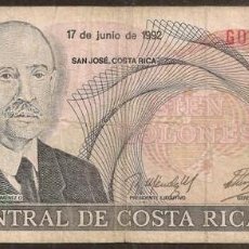 Billetes extranjeros: COSTA RICA. 100 COLONES 17.6.1992.