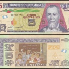 Billetes extranjeros: GUATEMALA. 5 QUETZALES 14.4. 2021. PAPEL. S/C.