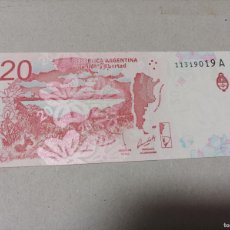 Billetes extranjeros: BILLETE ARGENTINA 20 PESOS, AÑO 2017, SERIE A, UNC