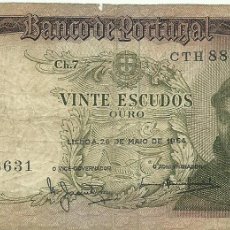 Billetes extranjeros: PORTUGAL - 20 ESCUDOS - CH 7 - SANTO ANTONIO - CTH88631 - FOTOS