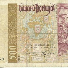 Billetes extranjeros: PORTUGAL - 500 ESCUDOS - CH 13 - JOÃO DE BARROS - 55A745048 - FOTOS