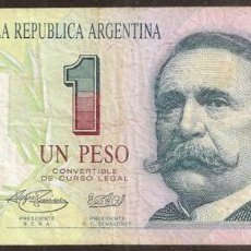 Billetes extranjeros: ARGENTINA. 1 PESO (1993). PICK 339B. SERIE D.