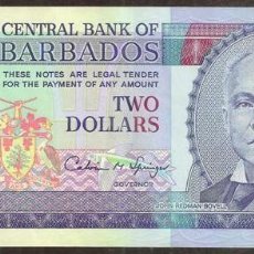 Billetes extranjeros: BARBADOS. 2 $ (1995). FIRMA SPRINGER. PICK 46.