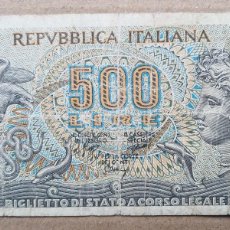 Billetes extranjeros: ITALIA - 500 LIRA 1966 Y21 131658 RC