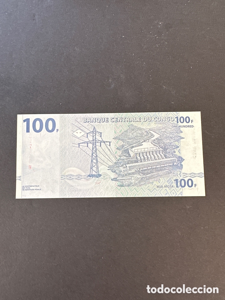 Billetes extranjeros: Billete de Congo 100 francos a&ntilde;o 2000 - Foto 2