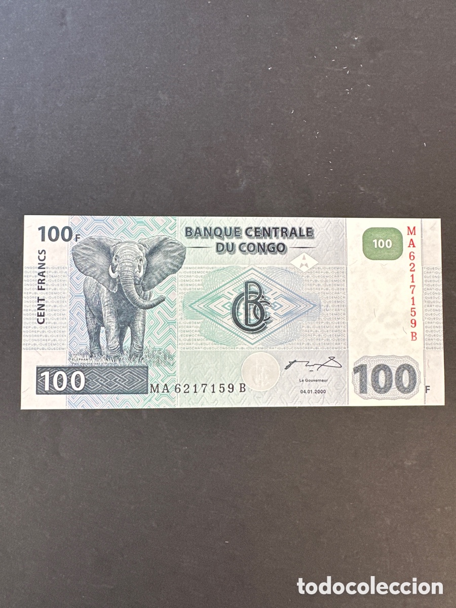 Billetes extranjeros: Billete de Congo 100 francos a&ntilde;o 2000 - Foto 1