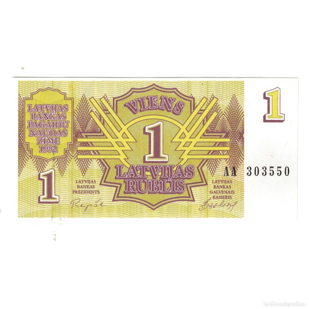 Billetes extranjeros: [#240553] Billete, 1 Rublis, Letonia, KM:35, UNC - Foto 1