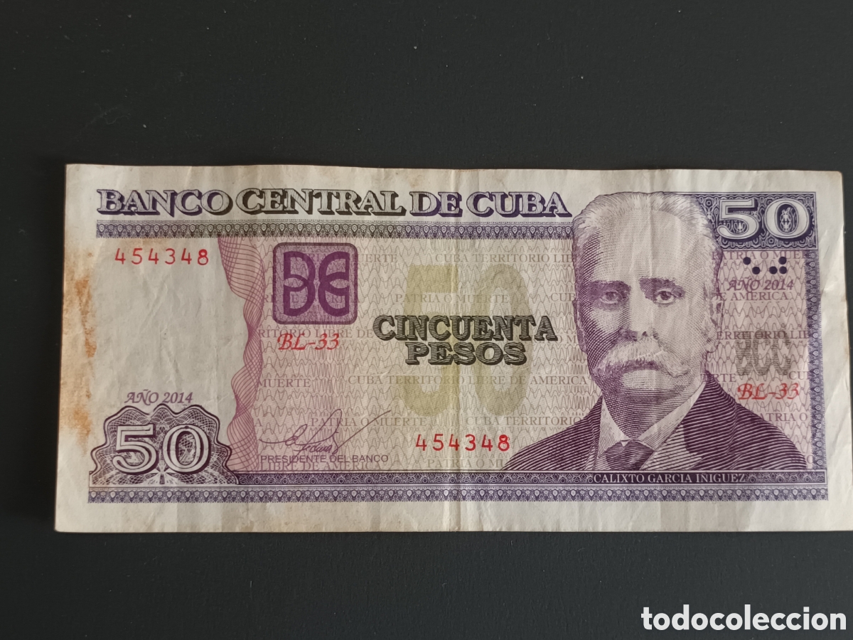 Billetes extranjeros: CUBA. 50 PESOS DE 2014. CIRCULADOS. - Foto 1