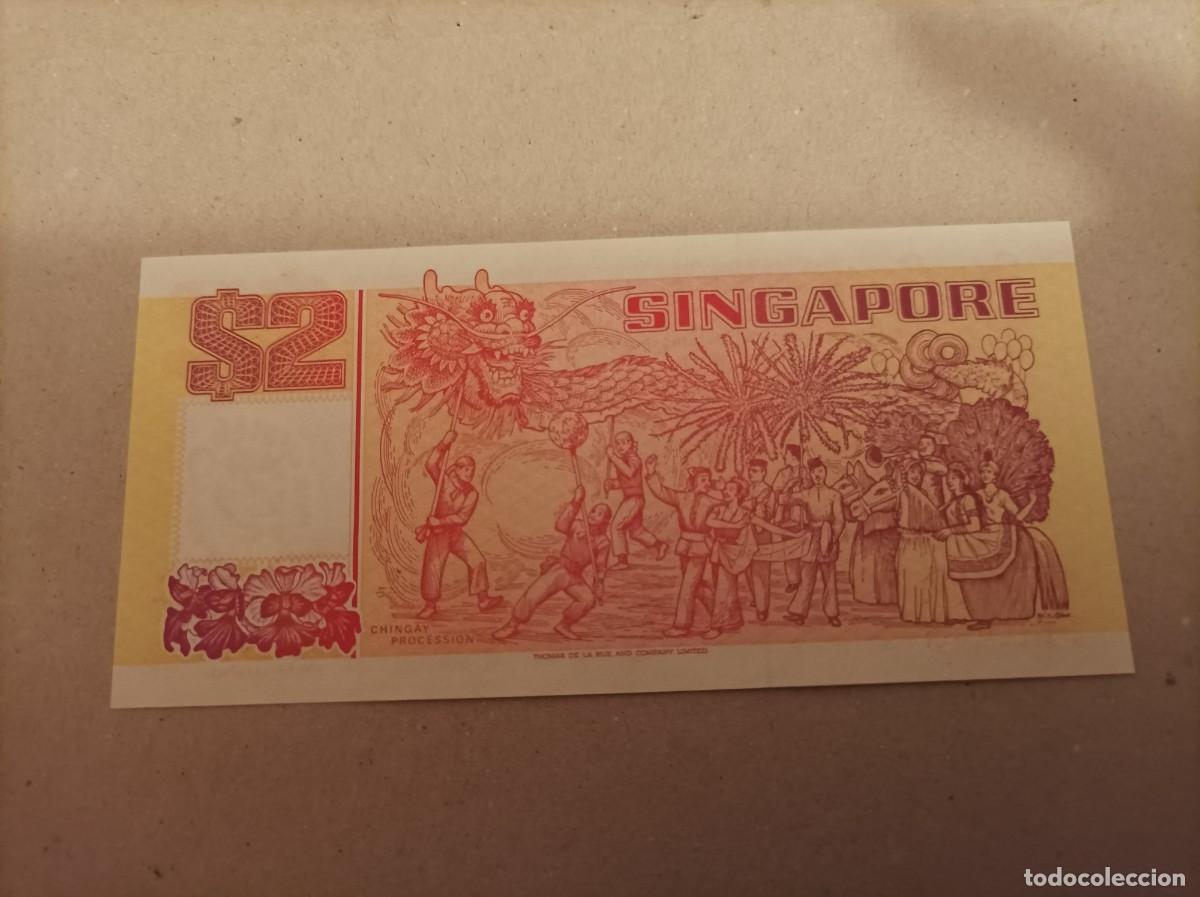 Billetes extranjeros: Billete Singapur, 2 d&oacute;lares, a&ntilde;o 1990, UNC - Foto 1
