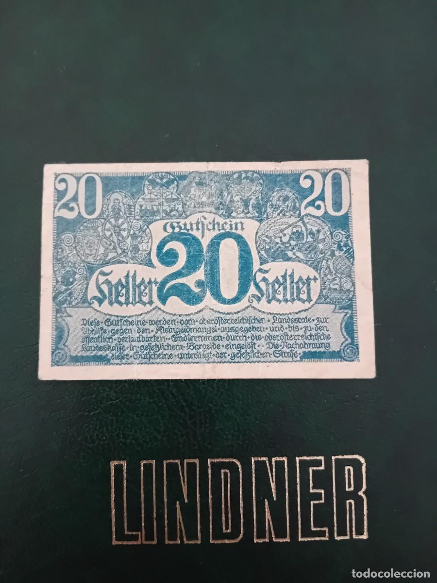 Billetes extranjeros: AUSTRIA NOTGELD 20 HELLER 1920 BIEN CONSERVADO - Foto 2
