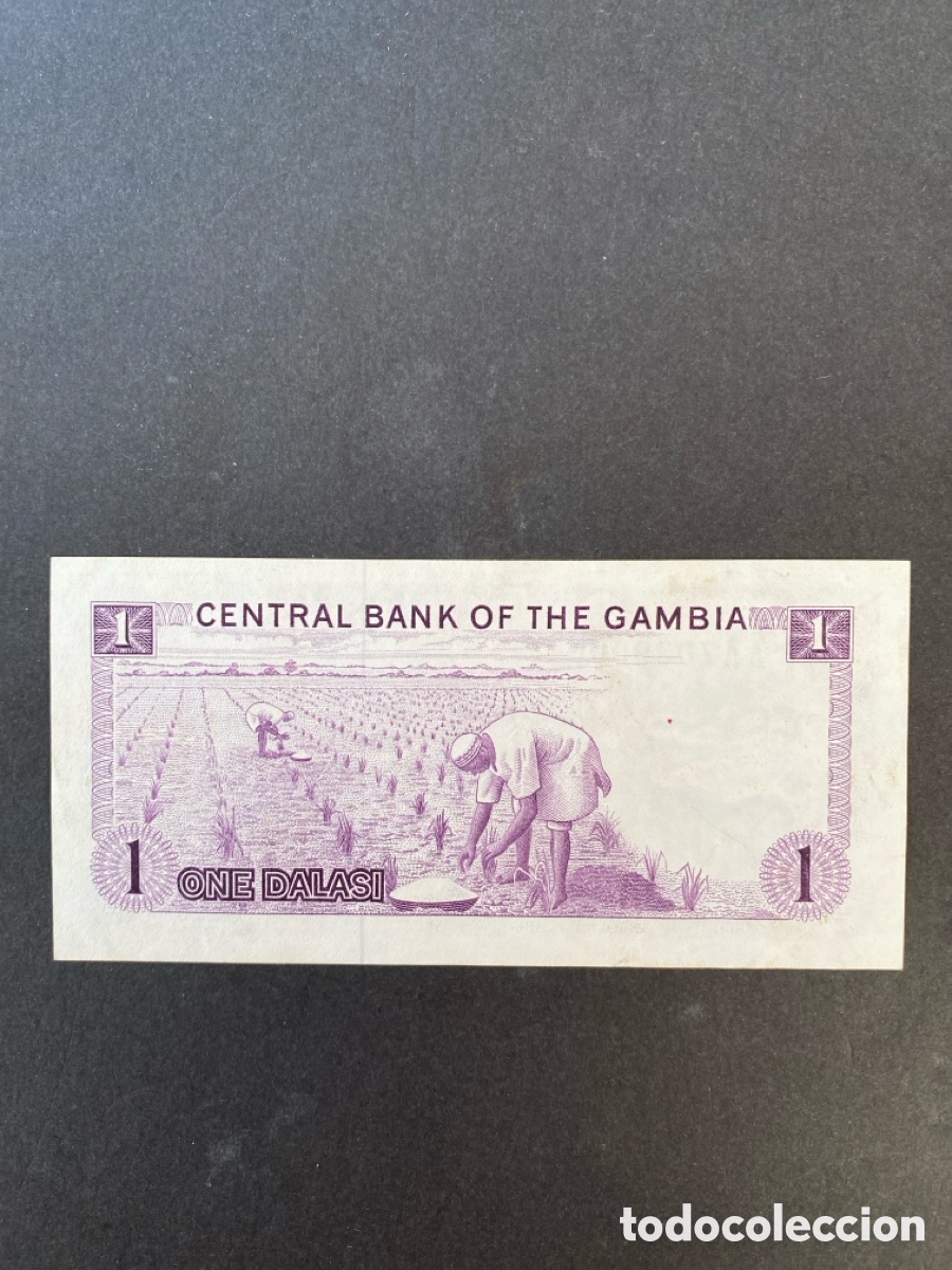 Billetes extranjeros: Billete de Gambia 1 dalasi - Foto 2
