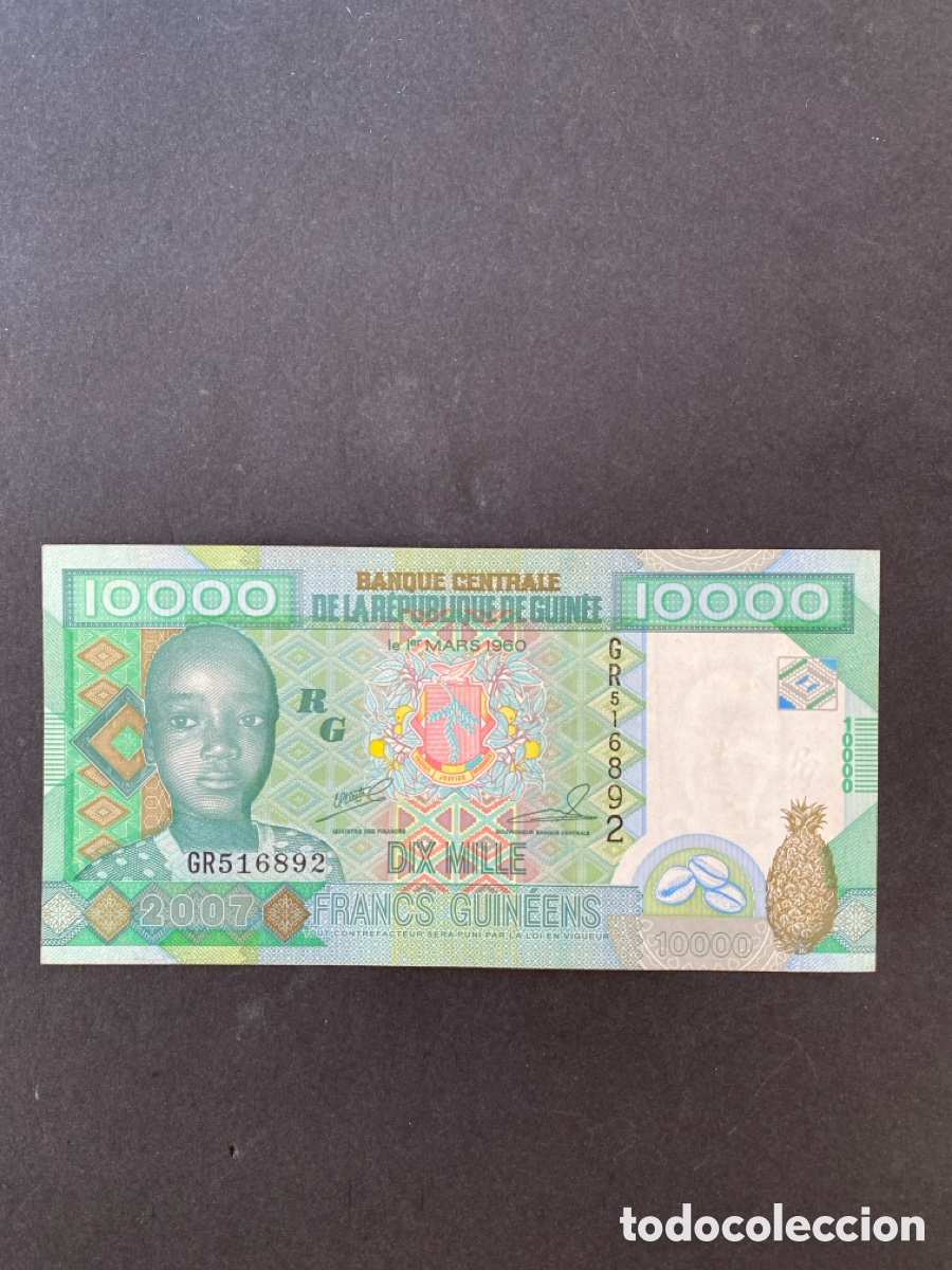 Billetes extranjeros: Billete de Guinea 10000 francos 2007 - Foto 1