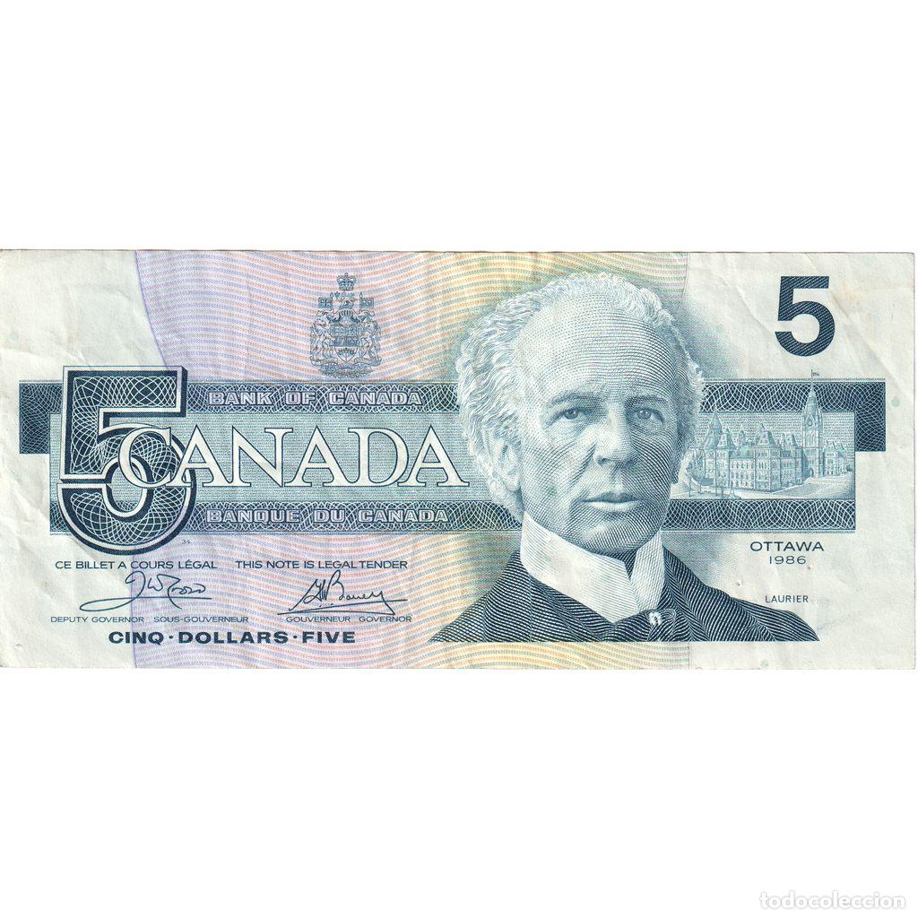 Billetes extranjeros: [#196426] 5 Dollars, 1986, Canad&aacute;, KM:95a2, MBC - Foto 1