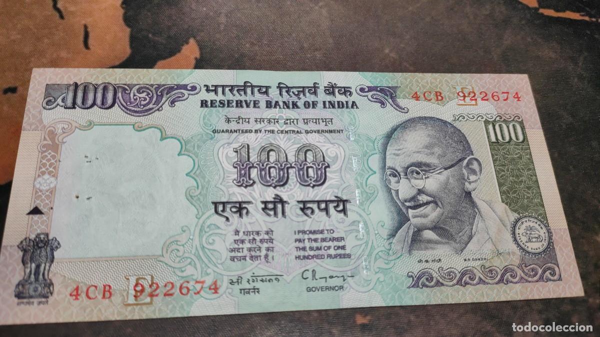 Billetes extranjeros: Billete, 100 Rupees, India - Foto 1