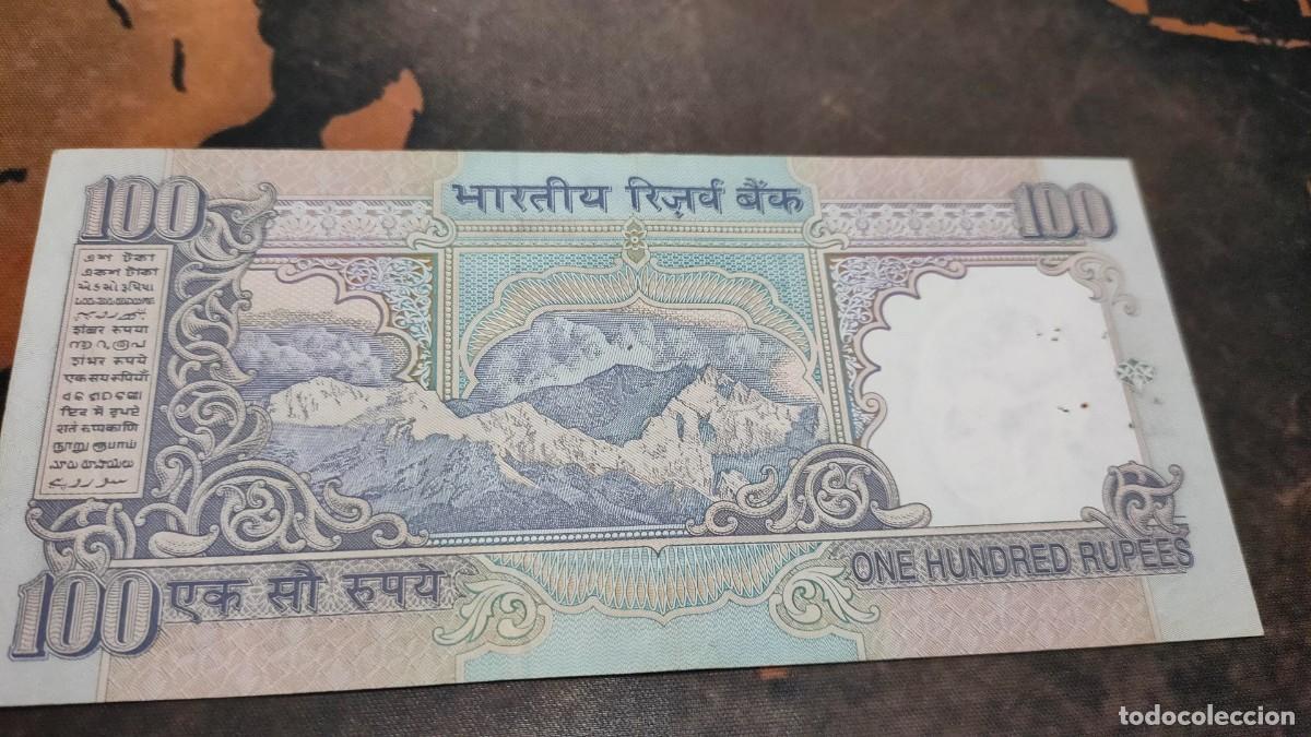 Billetes extranjeros: Billete, 100 Rupees, India - Foto 2