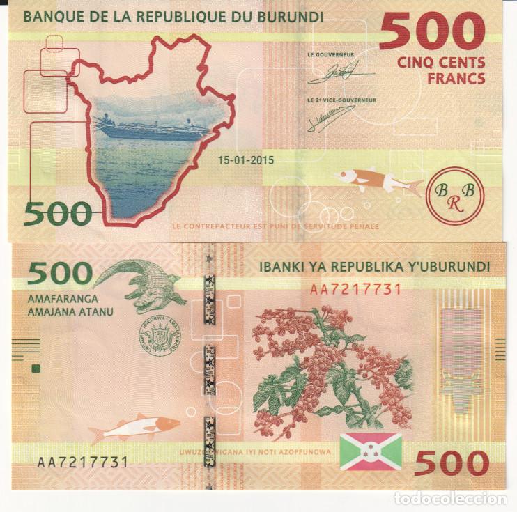 Billetes extranjeros: Burundi 500 Francs Pick 50 SC/UNC - Foto 1