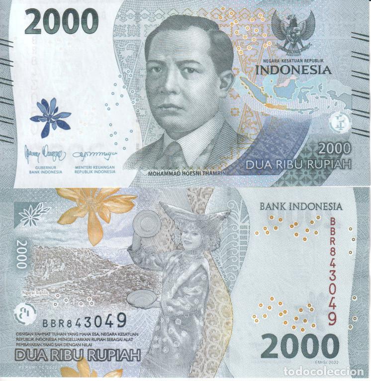 Billetes extranjeros: Indonesia 2000 Rupiah Pick W 163 SC/UNC - Foto 1