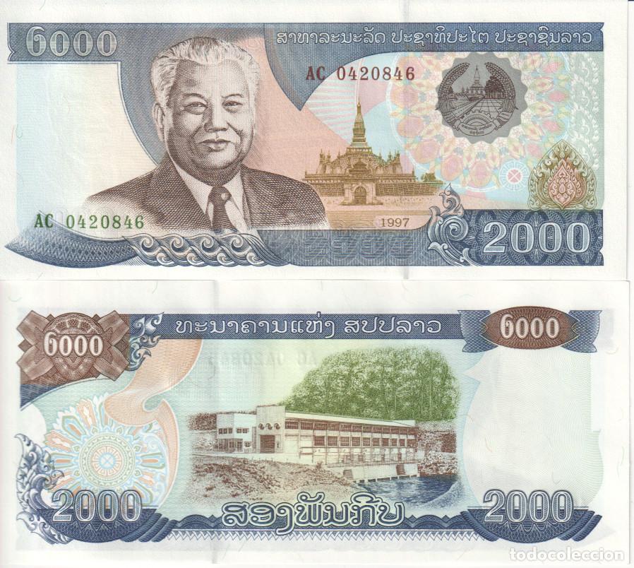 Billetes extranjeros: Laos 2000 Kip Pick 33 a SC/UNC - Foto 1
