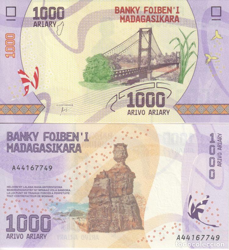 Billetes extranjeros: Madagascar 1000 Ariary Pick 100 SC/UNC - Foto 1