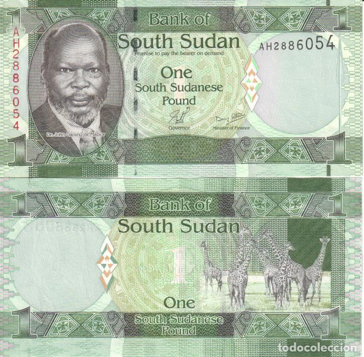 Billetes extranjeros: Sudan del Sur 1 Pound Pick 5 SC/UNC - Foto 1