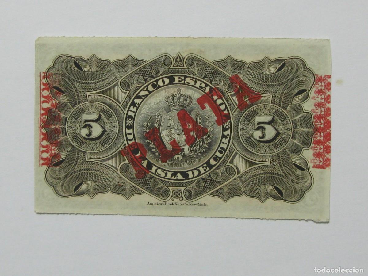 Billetes extranjeros: ZALDI2010 - CUBA , 5 PESOS DE 1896 - Foto 2