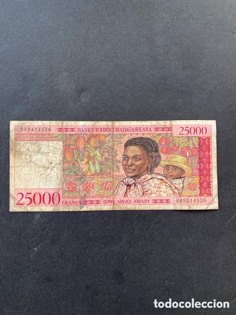 Billetes extranjeros: Billete de Madagascar - Foto 1