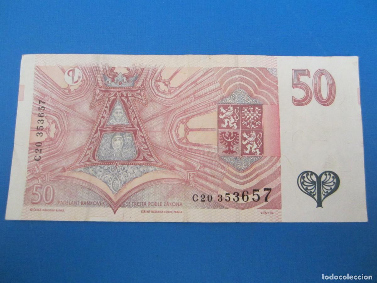 Billetes extranjeros: BILLETE DE 50 CORONAS DE LA REPUBLICA CHECA - Foto 2