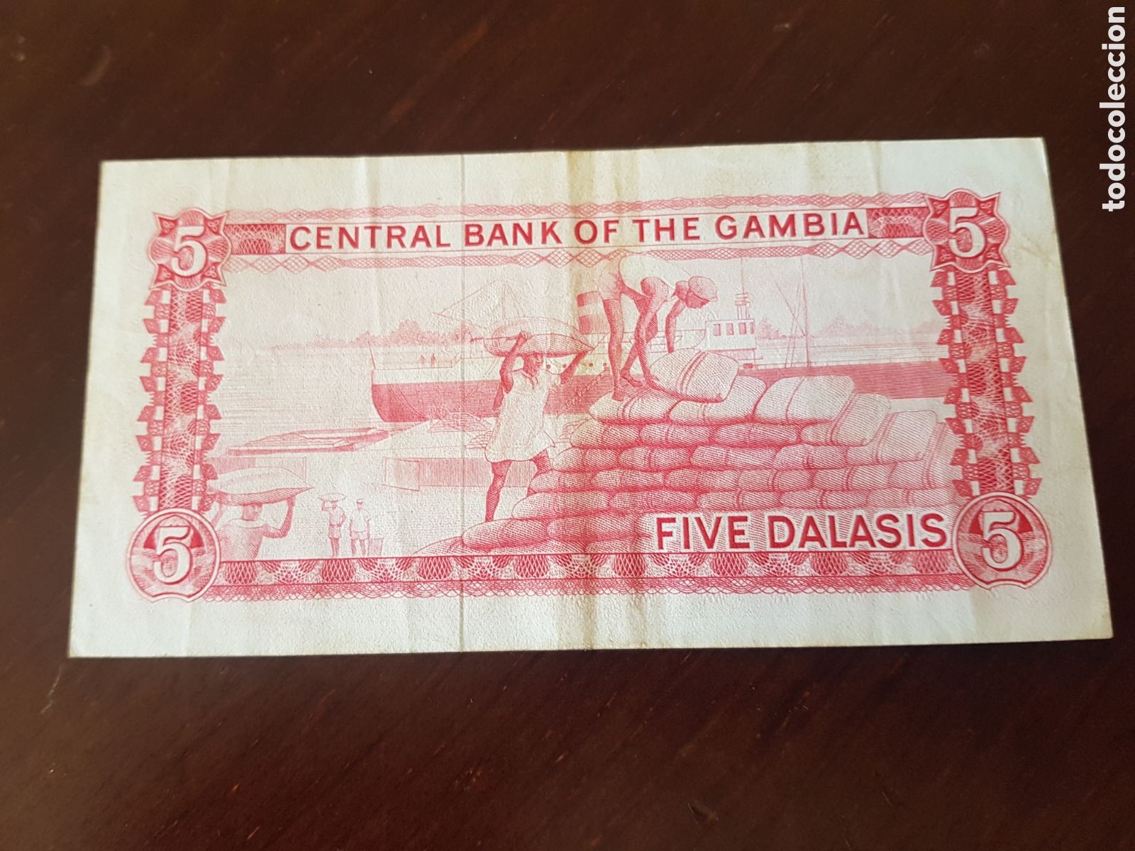 Billetes extranjeros: Five dalasis gambia - Foto 2