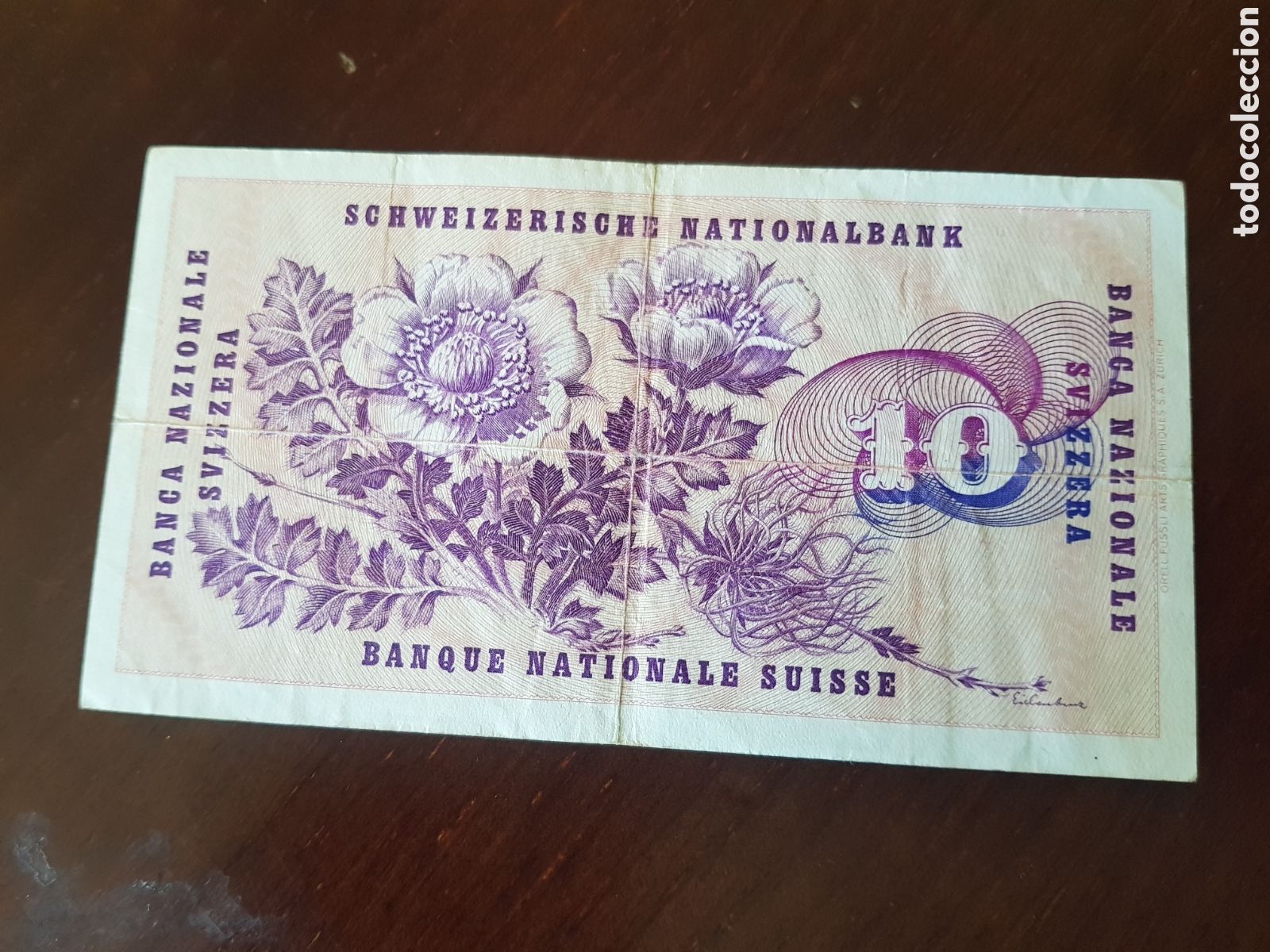 Billetes extranjeros: 10 francos suiza - Foto 2