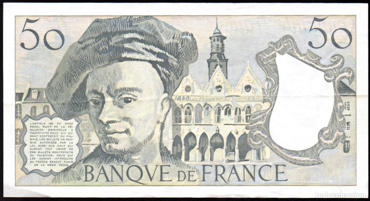 Billetes extranjeros: FRANCIA - 50 FRANCOS 1991 - PICK 152 - Foto 2