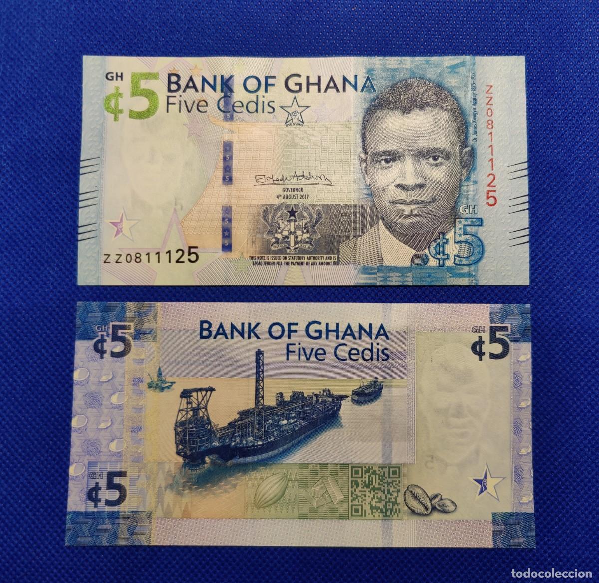 Billetes extranjeros: Ghana 5 Cedis 2017 Sin circular - Foto 1