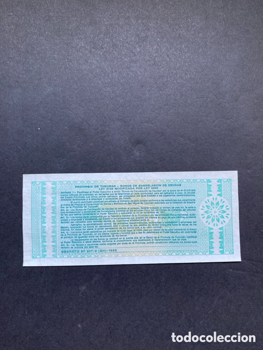 Billetes extranjeros: Billete de Argentina - Foto 2
