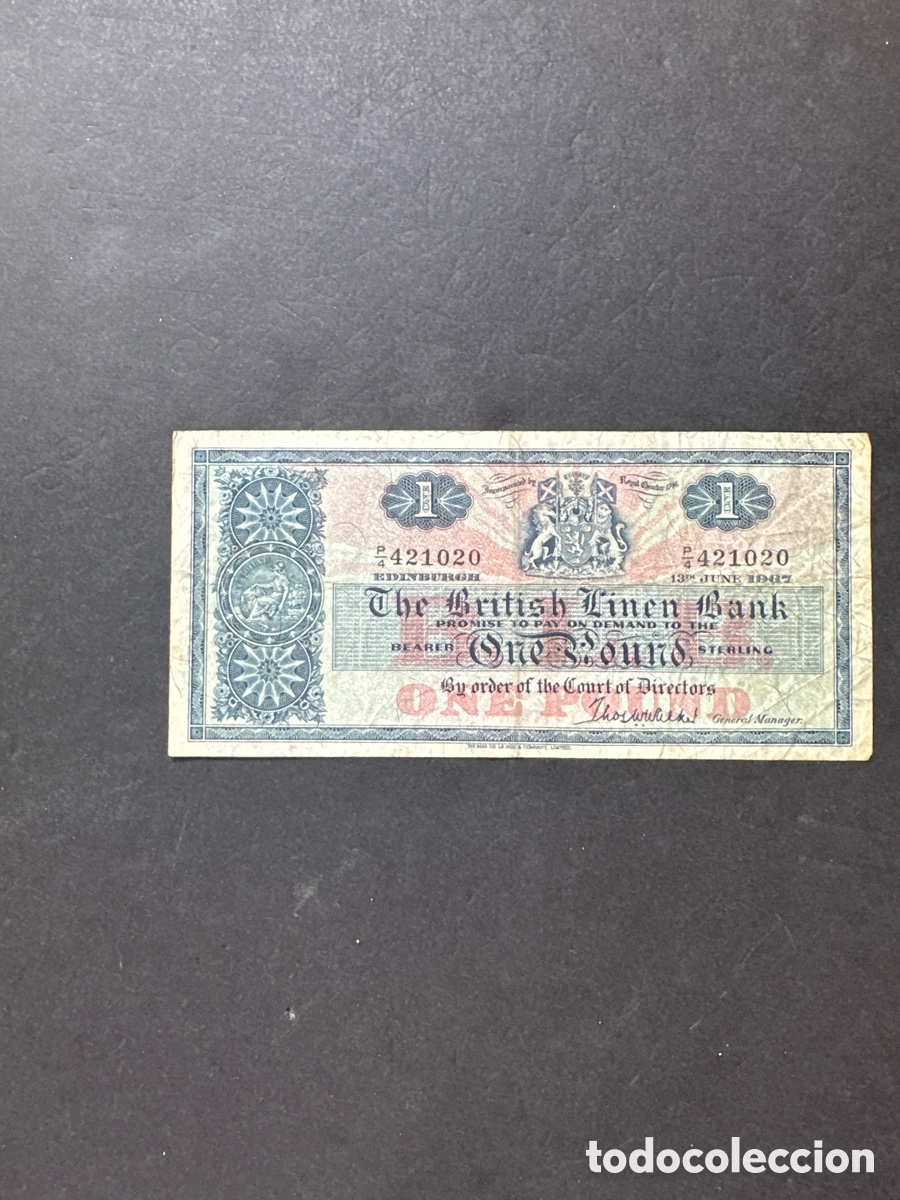 Billetes extranjeros: Billete de Inglaterra - Foto 1