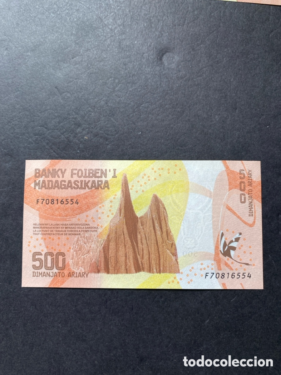 Billetes extranjeros: Billete de Madagascar - Foto 2