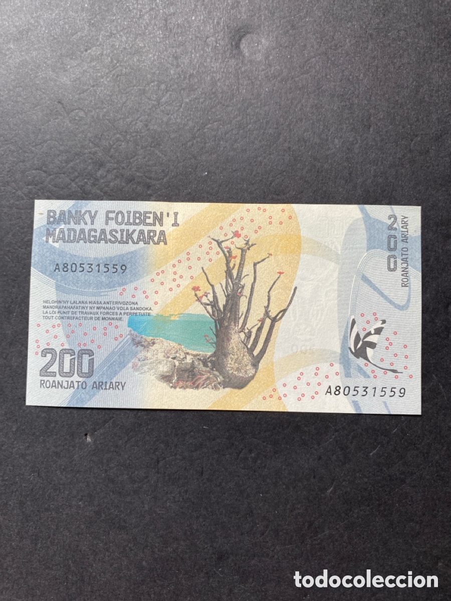 Billetes extranjeros: Billete de Madagascar - Foto 2