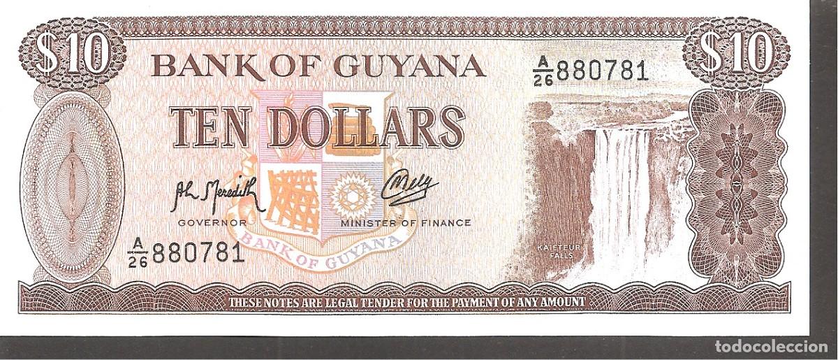 Billetes extranjeros: GUYANA 10 DOLLARS 1992 SC / UNC - Foto 1