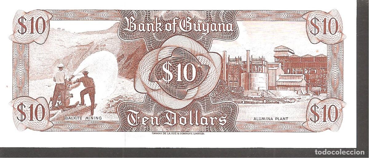 Billetes extranjeros: GUYANA 10 DOLLARS 1992 SC / UNC - Foto 2