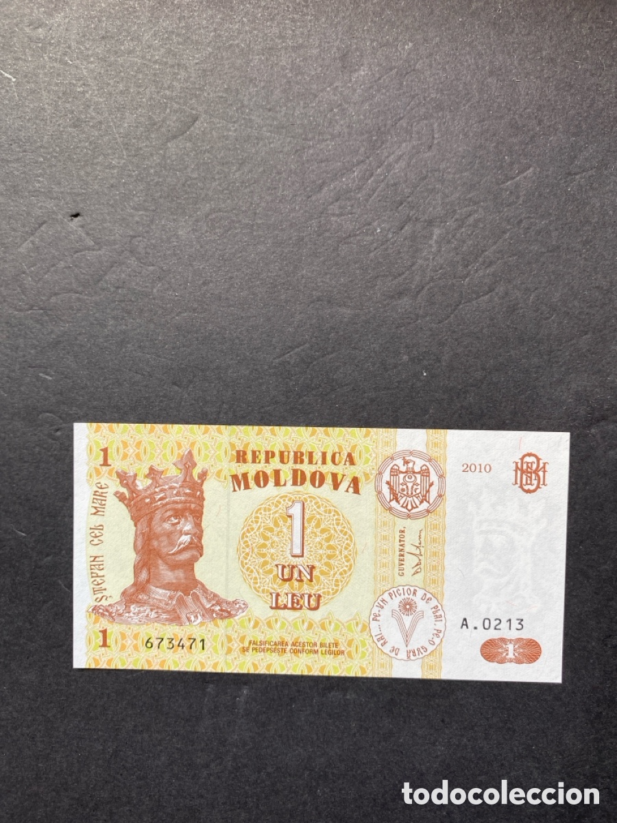 Billetes extranjeros: Billete de Moldavia 1 leu - Foto 1