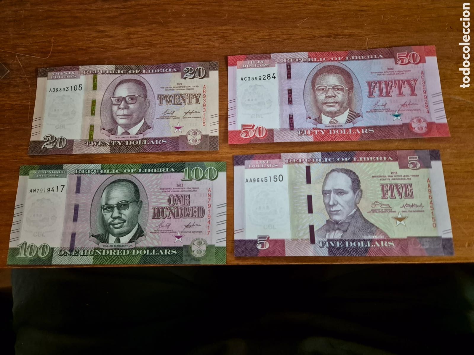 Billetes extranjeros: 4 BILLETES DE LIBERIA NUEVOS - Foto 1