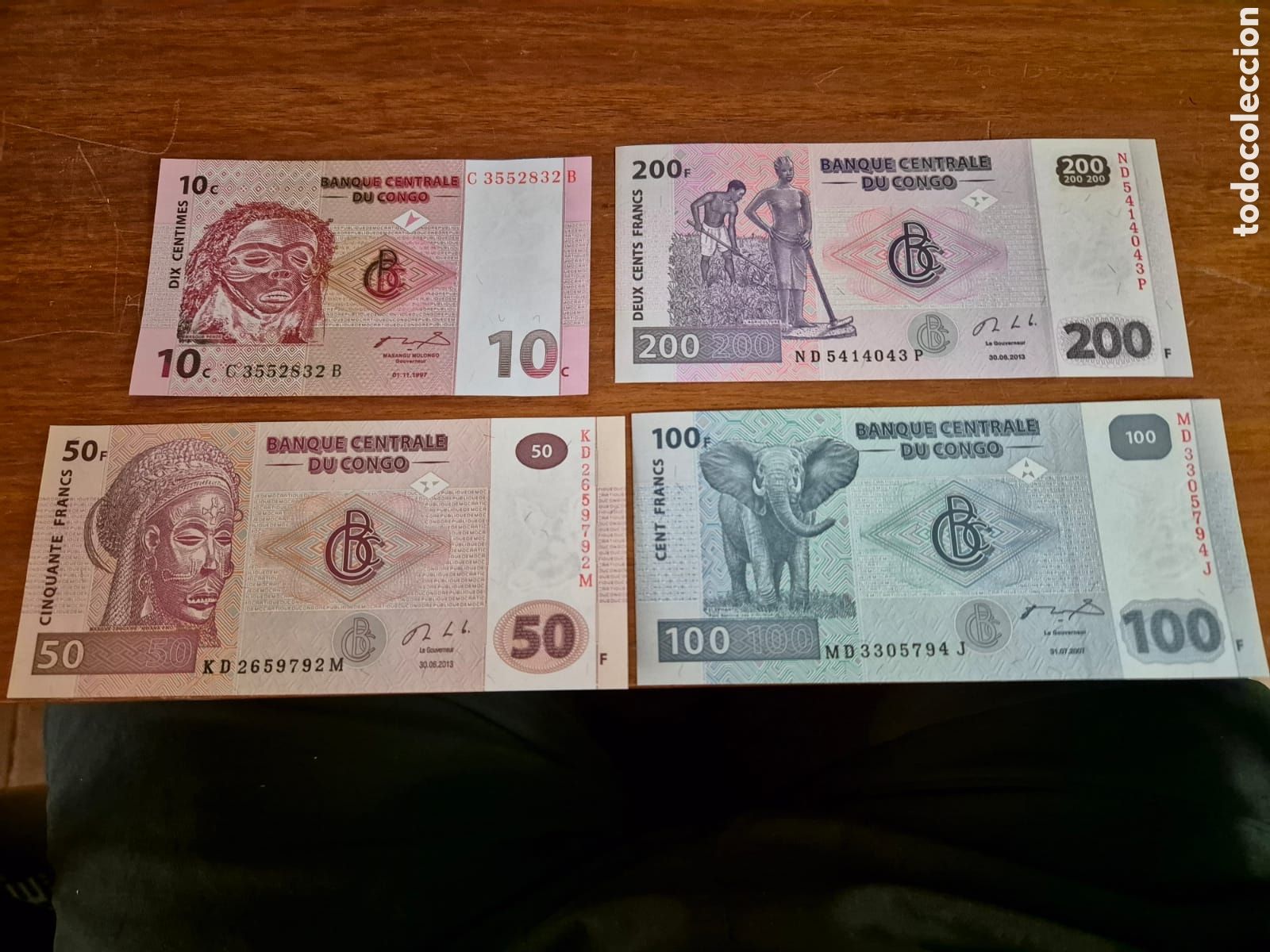 Billetes extranjeros: 4 BILLETES DEL CONGO NUEVOS - Foto 1