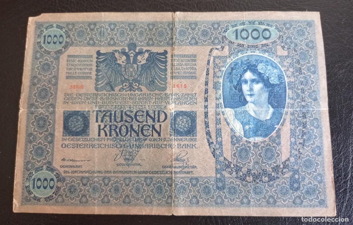 Billetes extranjeros: AUSTRIA - BILLETE 1000 CORONAS 1902. - Foto 2