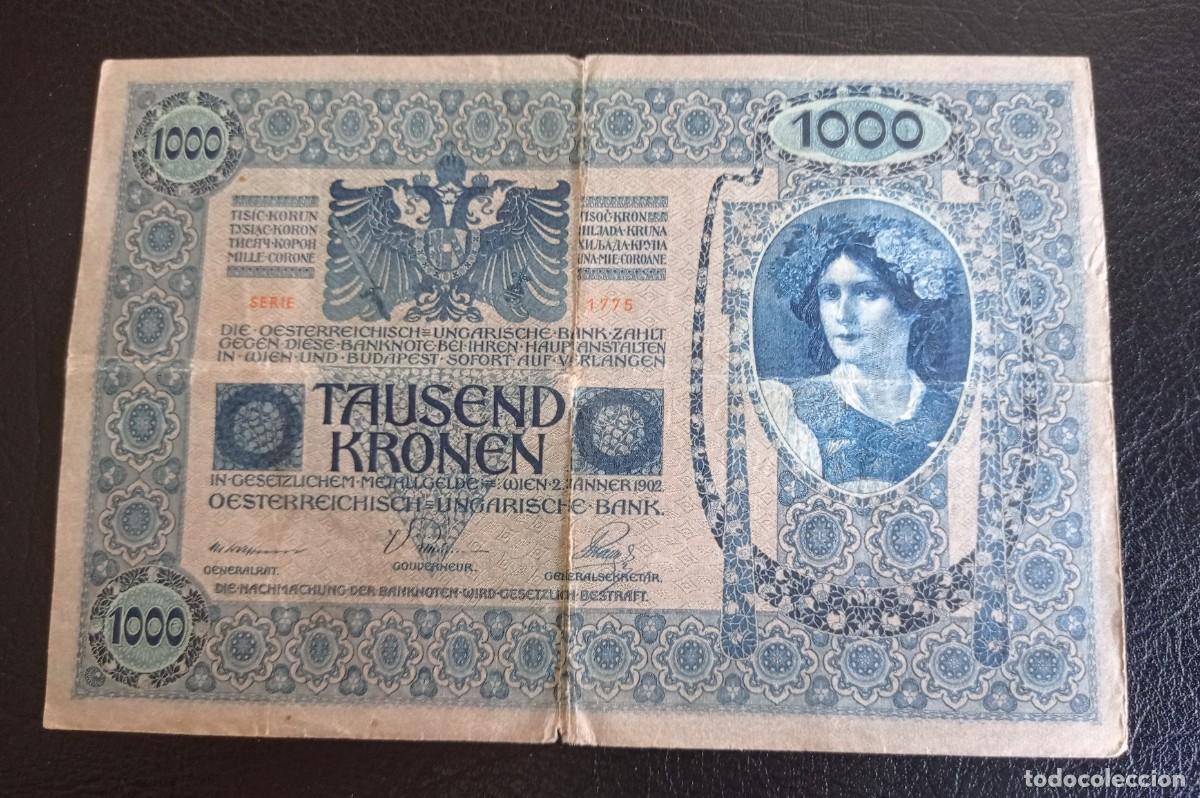 Billetes extranjeros: AUSTRIA - BILLETE 1000 CORONAS 1902. - Foto 2